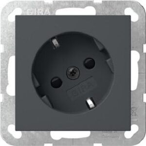 Gira SCHUKO-Steckdose 30° + SH System 55 Anthrazit 441828 – Bild 1