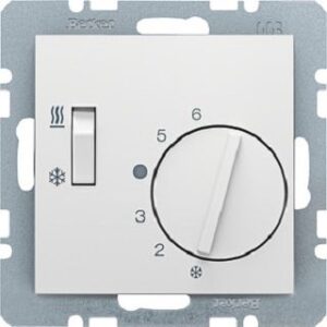 Berker Raumtemperaturregler S.x/B.x, polarweiß matt 20291909 – Bild 1