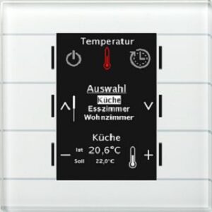 MDT Bedienzentrale Glas ws Smart Farbdisplay und 6 Sensorflächen BE-GBZW.01 – Bild 1