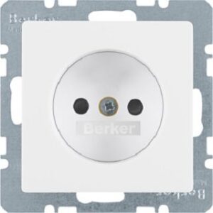 Berker Steckdose ohne Schutzkontakt Berker Q.1 polarw 6167336089 – Bild 1