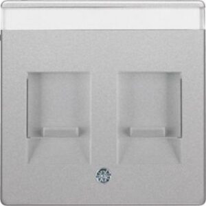 Berker Zentralstück Aluminium lackiert Staubschutzschiebern 11816084 – Bild 1