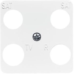 Busch-Jaeger Zentralscheibe Antenne 4-fach Reflex SI alpinweiss 1743-04-214 – Bild 1