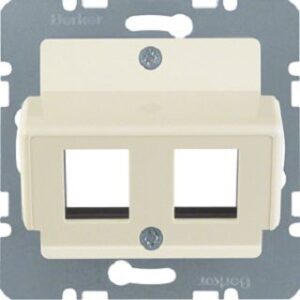 Berker Zentralplatte weiß für AMP Modular-Jack 146302 – Bild 1