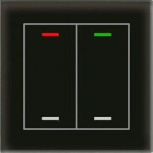 MDT KNX Glastaster II Light 2-fach, RGBW, Schwarz, Neutral BE-GTL20S.01S – Bild 1