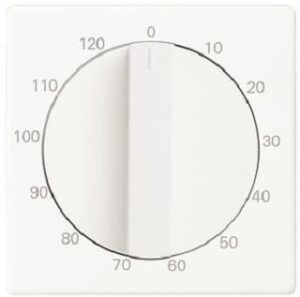 Busch-Jaeger Zentralscheibe mit Drehknopf mit Aufdruck future linear studioweiss m 1771-884-103 – Bild 1