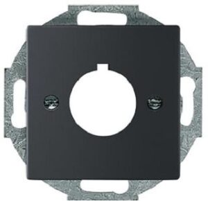 Busch-Jaeger Zentralscheibe 1-fach future linear schwarz-matt mit Tragring 2533-885 – Bild 1