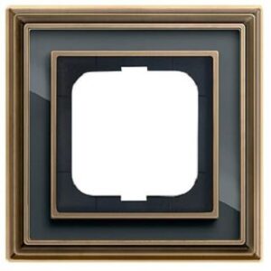 Busch-Jaeger Rahmen 1-fach dynasty Messing antik anthrazit 1721-845 – Bild 1