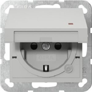 Gira SCHUKO-Steckdose KD Kontroll+SH System 55 Grau matt 4552015 – Bild 1