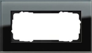 Gira Abdeckrahmen 2-fach Esprit Glas schwarz ohne Mittelsteg 100205 – Bild 1