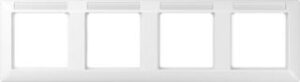 Jung Rahmen 4-fach INA alpinweiss waagrechte mit Fenster AS5840BFINAWW – Bild 1