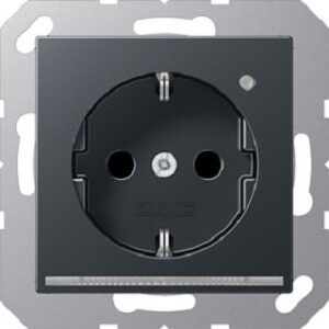 Jung SCHUKO-Steckdose Thermoplast(brs.) lackiert anthra. A1520-OANMLNW – Bild 1