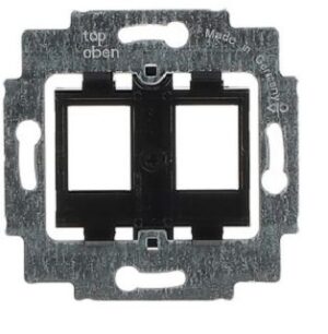 Busch-Jaeger Tragring Mod.-Jack 2-fach schwarzer Sockel 1814 – Bild 1