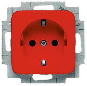 Busch-Jaeger SCHUKO Steckdose erh.Berührungsschutz VDE0620 rot 20EUCKS-217-101 – Bild 1