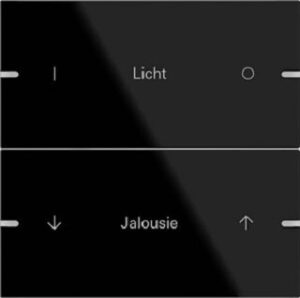 Gira Wippenset 2fach individuell für Tastsensor4 TS4 G Schwarz 503205 – Bild 1