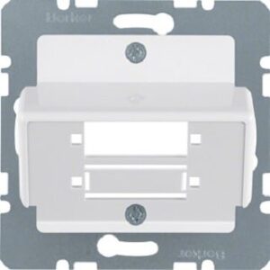 Berker Zentralplatte polarweiß für LWL-Kupplung 148009 – Bild 1