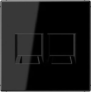 Jung Abdeckung für Modular-Jack-Steckbuc hsen, Serie LS, schwarz LS1969-2WESW – Bild 1