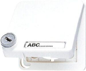 Jung Klappdeckel CD500 mit Schloss u.Schri.Fe. alpinws CD590BFSLNAKLWW – Bild 1