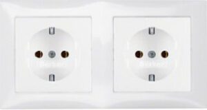 Berker Kombination 2-fach polarweiß glänzend mit Rahmen 47208989 – Bild 1