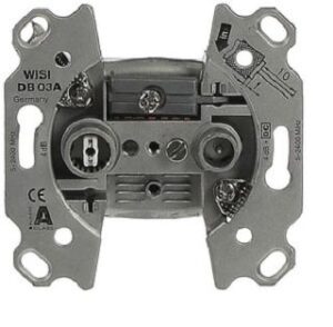 Busch-Jaeger Antennensteckdosen-Einsatz Stichdose Radio/TV/Sat 2 Anschlüsse 0230-101 – Bild 1