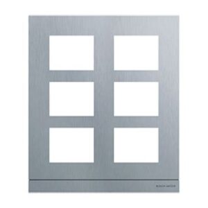 Busch-Jaeger Frontplatte Audio 2/3 Aluminium gebürstet 5xModul 41396CF-A-03 – Bild 1