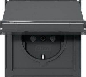 Gira SCHUKO-Steckdose KD + BSF Gira TX_44 Anthrazit 441067 – Bild 1