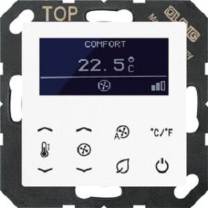 Jung Raumtemperaturregler Fan Coil 2-Roh r AC 230 V ~, Serie AS/A, alpinweiß TRDA523028WW – Bild 1