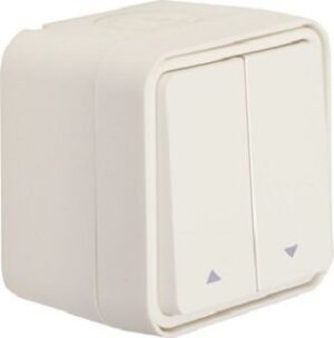 Berker Jalousie-Serientaster Pfeile AP polarweiß matt 50753532 – Bild 1