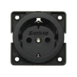 Berker Schuko Steckdose Mobil R Twin schwarz mit erhöhtem Berührungsschutz 9419805 – Bild 1