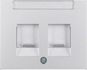 Berker Zentralstück aluminium mit Staubschutzs. 11827003 – Bild 1