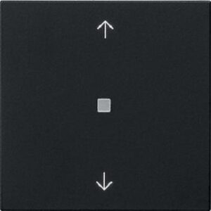 Gira Wippe 1-fach Pfeile Kontrollfenster System 55 Schwarz matt 5388005 – Bild 1