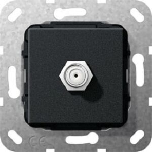 Gira SAT F Buchse Gender Changer Einsatz Schwarz matt 565010 – Bild 1