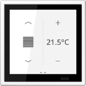 Jung KNX Raumcontroller LS Touch alpinweiss mit integriertem 1fach-Rahmen LS 990 LS459D1SWW – Bild 1