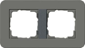 Gira Abdeckrahmen 2-fach E3 Dklgrau/Anthrazit 0212423 – Bild 1