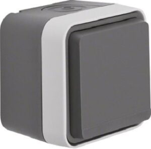 Berker Steckdose SCHUKO grau,AP,Klappdeckel 47403515 – Bild 1