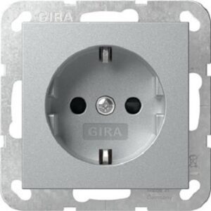 Gira SCHUKO-Steckdose SH System 55 Aluminium 445326 – Bild 1