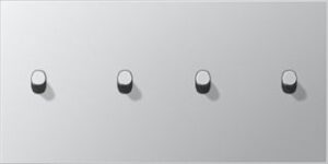 Jung Abdeckung 2fach waag. mit 2+2 Kipphebeln AL12-250R0 – Bild 1