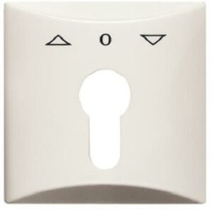 Busch-Jaeger Abdeckung Jalousie/Taster IP44 Profilhalbzylinder weiss 2155PZ-32 – Bild 1