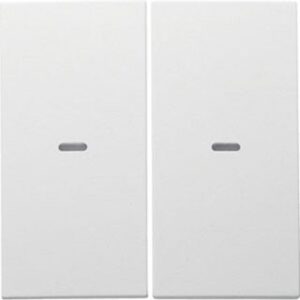 Berker Tast-Abdeckung 2-fach polarweiß matt 80960399 – Bild 1