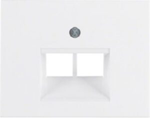 Berker Zentralstück polarweiß für ISDN-Anschlussdose 14097009 – Bild 1