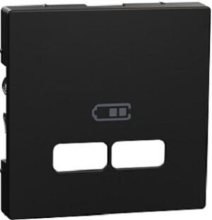 Merten Zentralplatte für USB Ladestation- Einsatz schwarz matt System M MEG4367-0403 – Bild 1