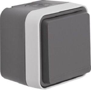 Berker Steckdose Schutzkontaktstift Klappdeckel AP lichtgrau matt 6768813515 – Bild 1