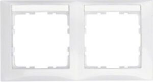Berker Rahmen 2-fach polarweiß glänzend mit Beschriftungsfeld 10228919 – Bild 1