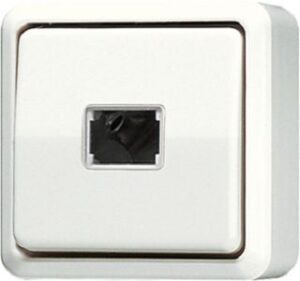 Jung Taster ohne Symbol AP600 Schliesser 1pol. weiss 634A – Bild 1