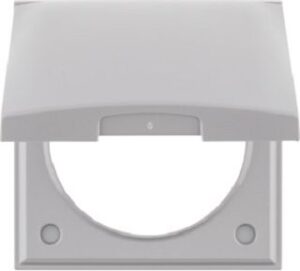 Berker Rahmen 1-fach grau mit Klappdeckel 918282507 – Bild 1