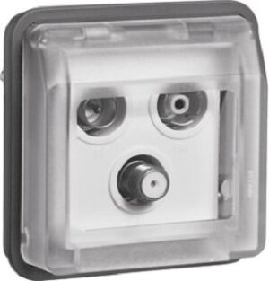 Berker Antennen-Steckdoseneinsatz lichtgrau matt 12033565 – Bild 1