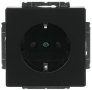 Busch-Jaeger SCHUKO Steckdosen-Einsatz future linear o. Spr. schwarz matt 20EUCRB-885 – Bild 1