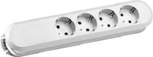 Bachmann Steckdosenleiste 4-fach weiß ohne Zuleitung geschraubt ohne Schalter 381.223K – Bild 1