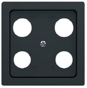 Busch-Jaeger Zentralscheibe, anthrazit, future linear, Abdeckungen für Datenkomm 1743-04-81 – Bild 1