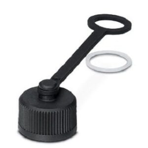 Phoenix Contact Verschlusskappe M12 aus Kunststoff mit Befestigungsband, für nicht bel PROT-M12FS-PA-CHAIN-EYE-DM12 – Bild 1