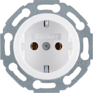 Berker Steckdose polarweiß glänzend 1-fach 414520 – Bild 1